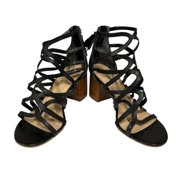 Dune London Women's Black Strappy Gladiator Style Heeled Sandals 40 10 - Picture 3 of 6